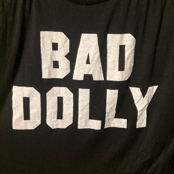 Nicki Minaj Bad Dolly Black High Low Tee Sheer Back XL - Picture 3 of 4